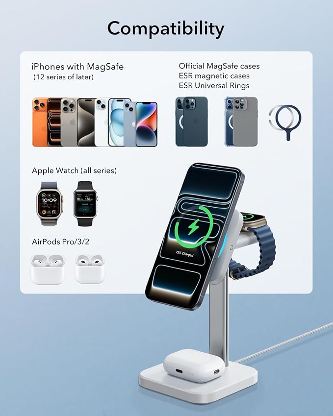 ESR for MagSafe Charger Stand, 3 in 1 Charging Station - Image 8