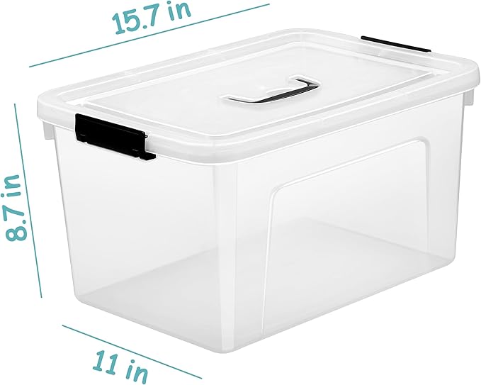 JUJIAJIA 19 Quart Plastic Storage Bins - Image 2