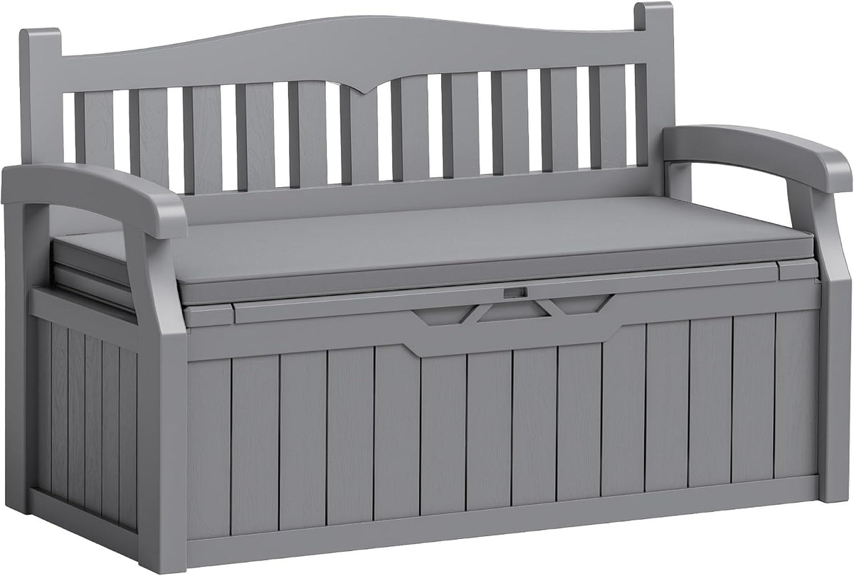 flamaker 80 gallon storage bench with cushion, waterproof, main product view