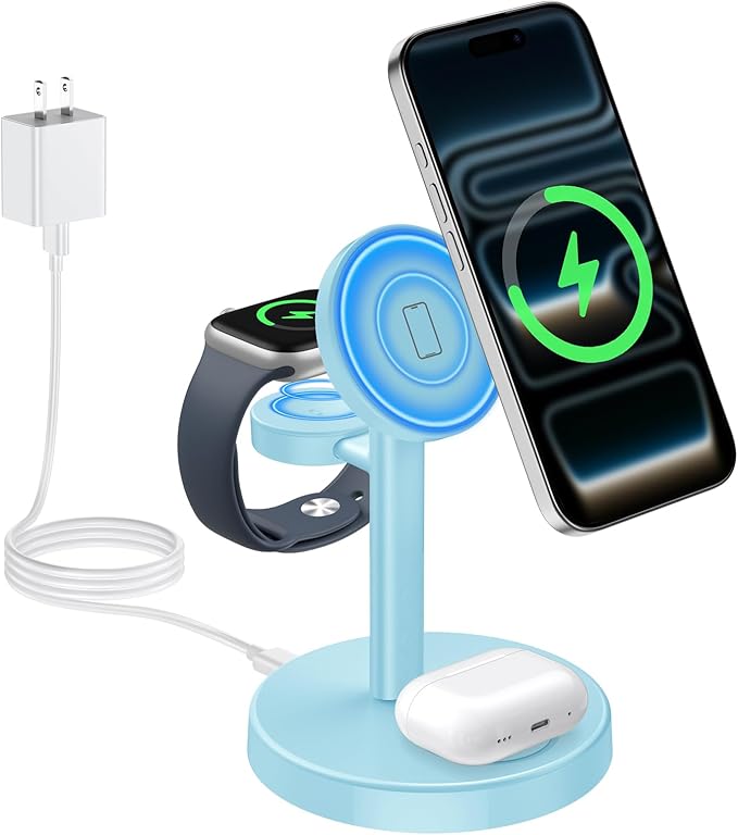 2026 3 in 1 Wireless Charging Station Compatible by Aeinidi