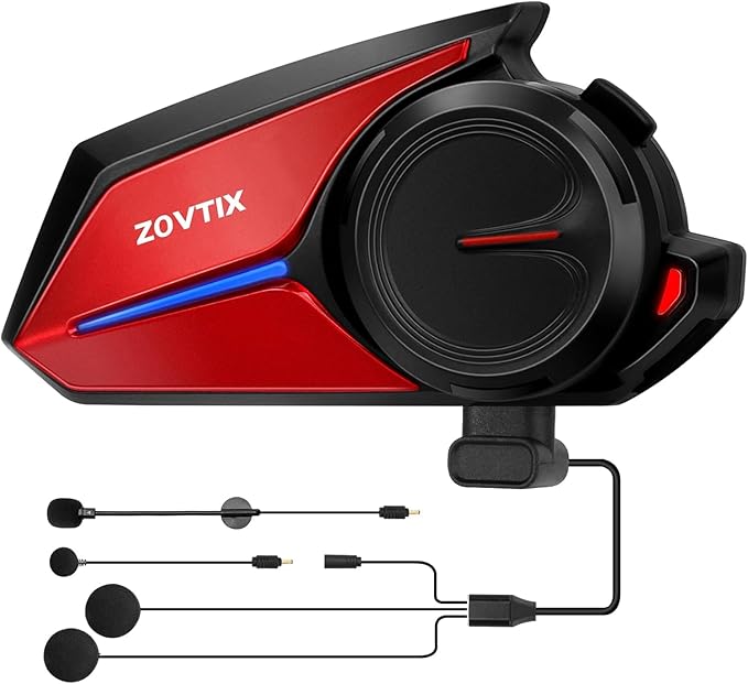 Motorcycle Helmet Headset Support 8 Riders Group Intercom Communication System by ZOVITX