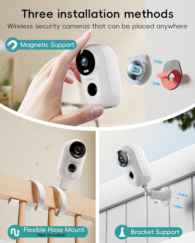 ZUMIMALL Solar Security Cameras Wireless Outdoor, Solar Camera Outdoor Wireless - Image 3