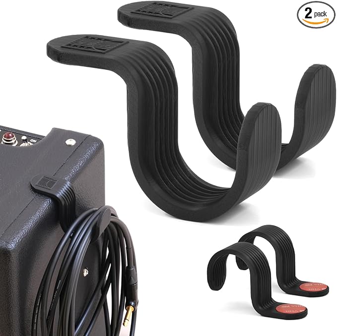 Strumland Music Cable Organizer Set – Peel-and-Stick Guitar Cable Holder & by Unknown