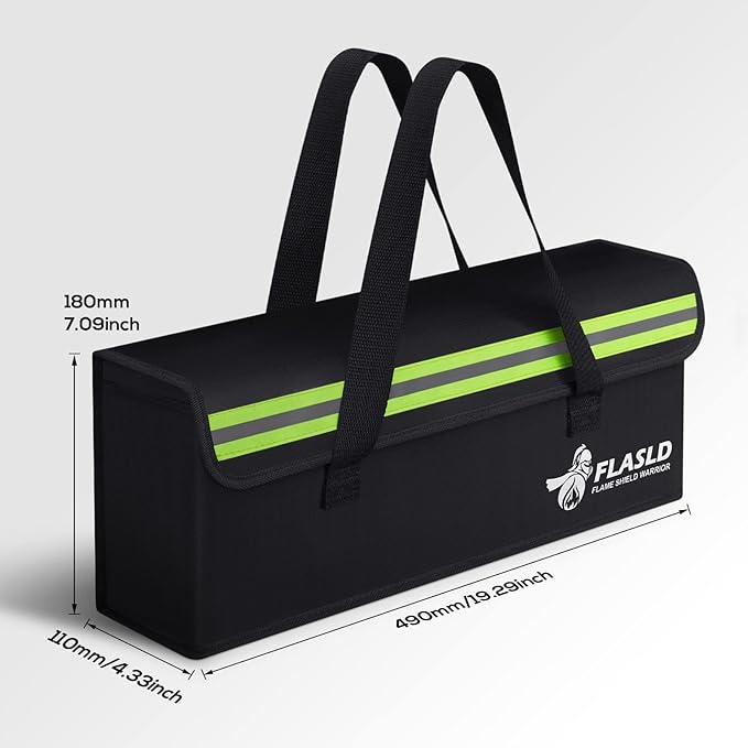 FLASLD 2-Pack Lipo Fireproof Bag Ebike Accessories Battery Charging Case Charge - Image 3