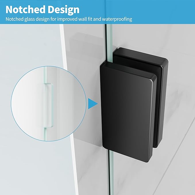 Shower Glass Panel, 28.5" W x 78.75" H Fixed Shower Screen Panel - Image 4