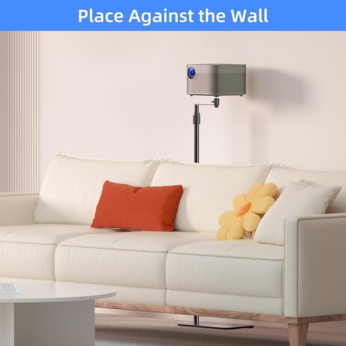 suptek 63.9” Extendable Projector Stand Against Wall Hidden Stand, 360°Swivel - Image 3