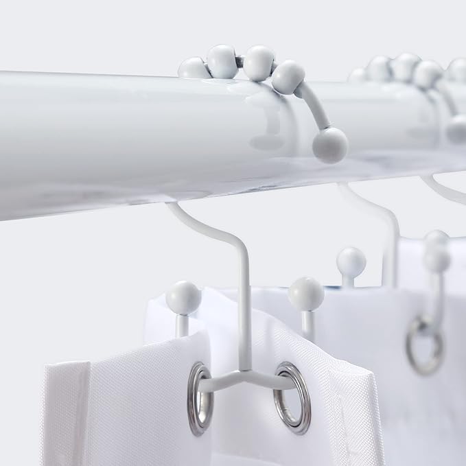Shower Curtain Hooks, Goowin Shower Curtain Rings, Stainless Steel Shower - Image 6