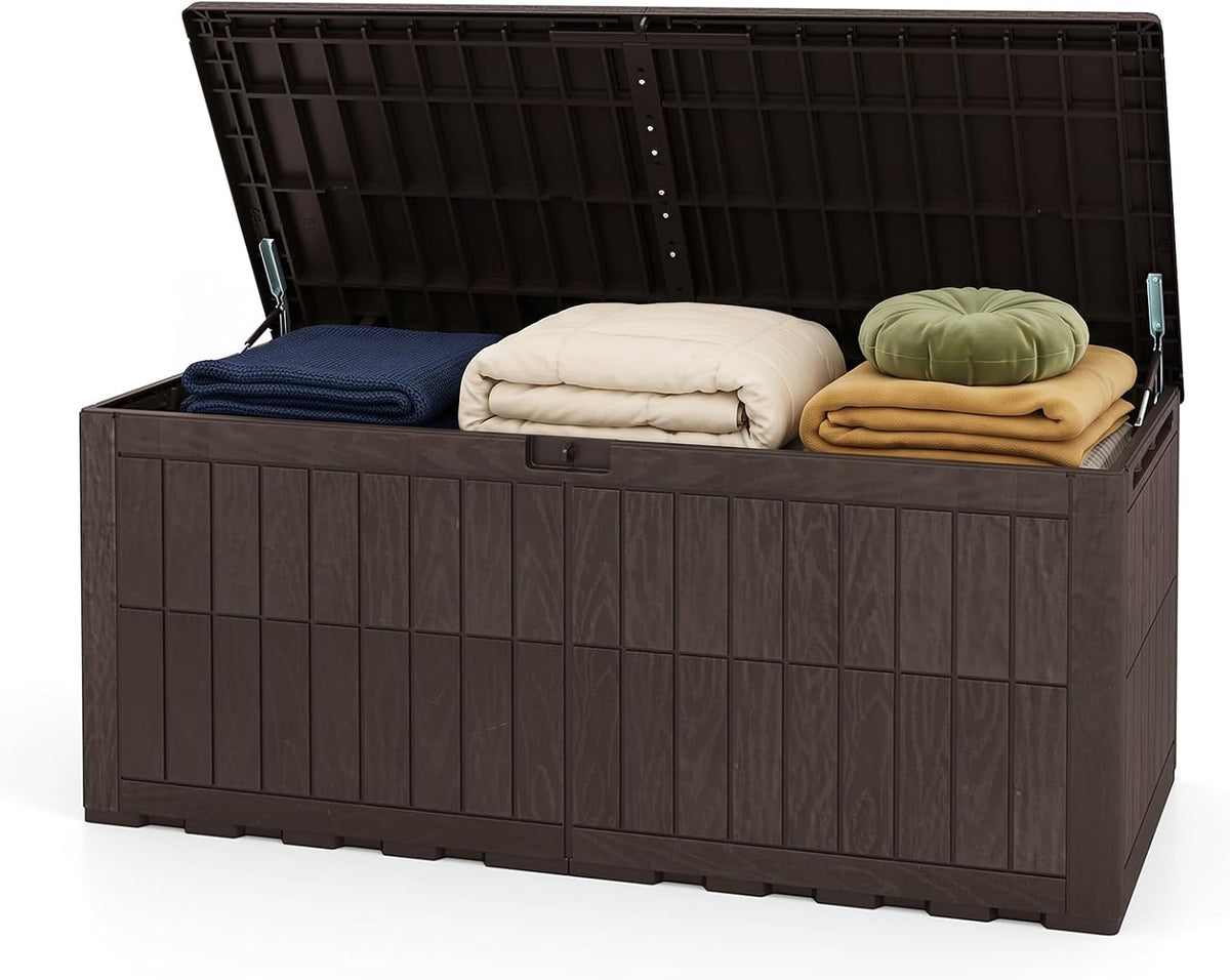 tangkula 180 gallon outdoor storage box with lockable, main product view