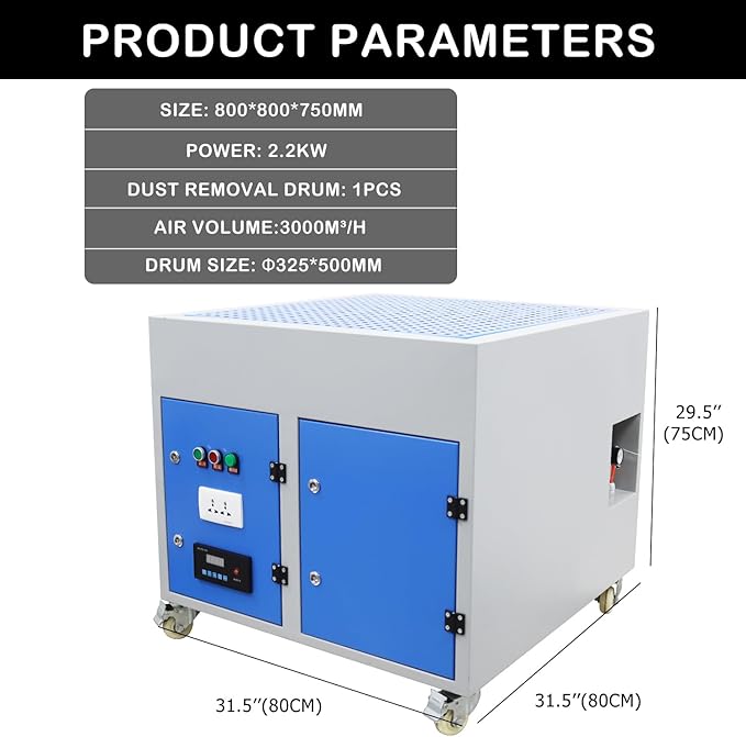 HayWHNKN Metal Working Downdraft Table Dust Collector Vacuum Welding - Image 4