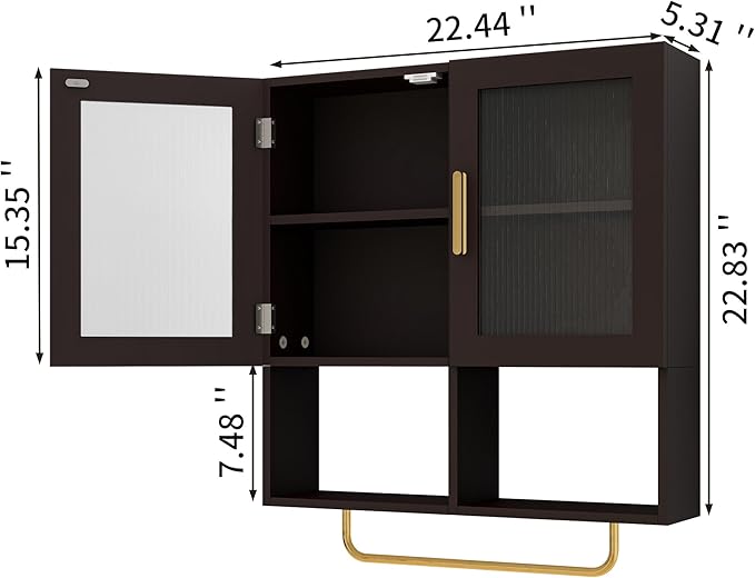 Wall Mounted Bathroom Storage Cabinet Medicine Cabinet - Image 2