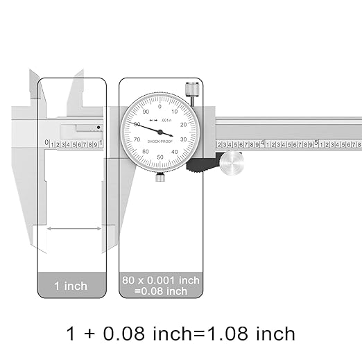 HDLNKAK Dial Caliper Shockproof Dial Caliper Precision Caliper - Image 4
