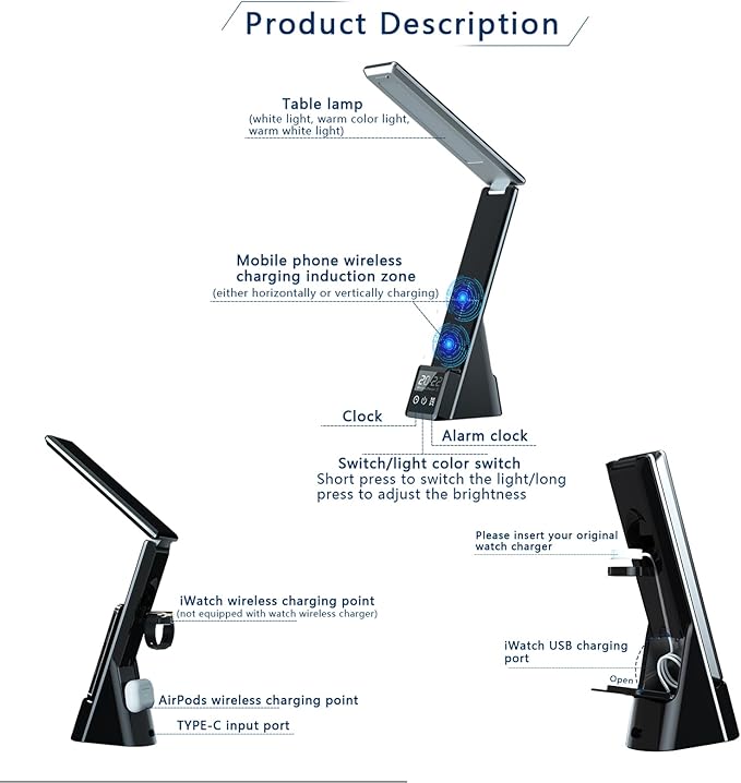 FJHBL Multifunctional Desk Lamp Wireless Charger - Image 5