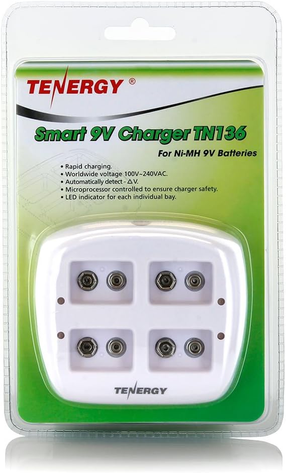 Tenergy TN136 Smart 9V 4-Bay Battery Charger - Image 8