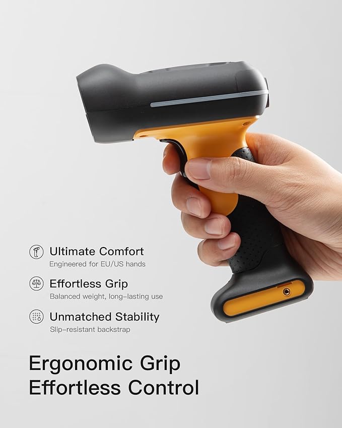 Inateck Industrial Barcode Scanner Bluetooth, 1D Scanner Wireless - Image 9
