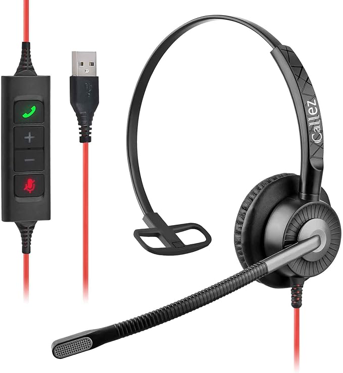 Callez USB Headset with Mic, Computer Headset with ENC Dual Noise Cancelling by Callez