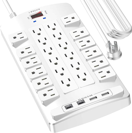 Surge Protector Power Strip by QINLIANF