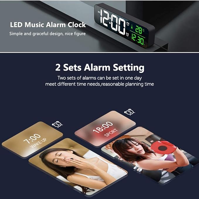 Digital Clock Large Display, Alarm Clock - Image 9