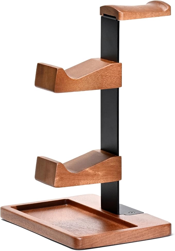 HUMANCOZY Solid Wood Controller Holder and Headphone Stand, Gaming Controller - Image 9