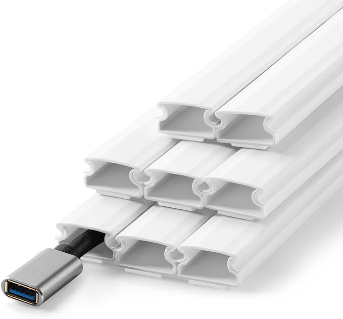 136in Cord Hider for Wall Mount TV, YCLYC 8Pack Cable Hider Kit, Paintable by YCLYC