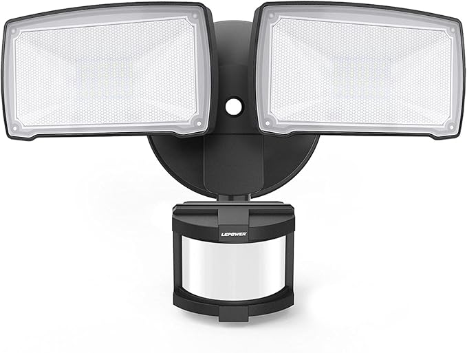 LEPOWER LED Security Lights Motion Sensor Light Outdoor, 30W 3200LM Motion by LEPOWER