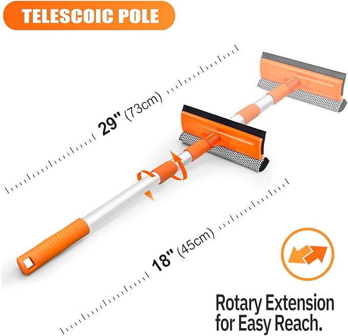 ARTIPOLY Squeegee for Window | 2-in-1 Window Cleaner Sponge and Soft Rubber - Image 6