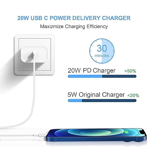 iPhone 14 Charger, Fast Charger iPhoneType C Charger USB C to Lightning Cable - Image 2