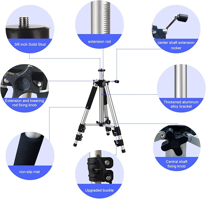 SKERELL Projector Stand Tripod Adjustable: Universal Laptop Standing Height - Image 5