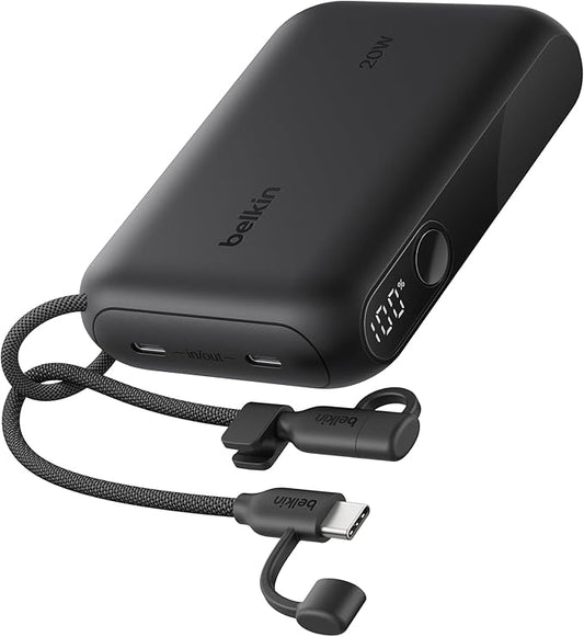 Belkin Portable Charger, Slim USB-C Power Bank 10, 000mAh w/ 2 USB-C Ports by Belkin