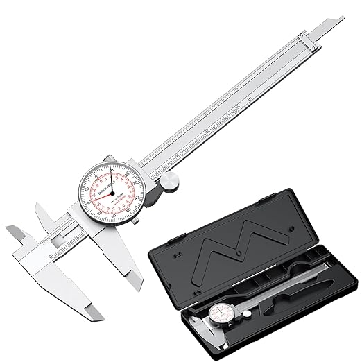 HDLNKAK Dial Caliper 0-6"/150mm Dual Reading Scale, Inch/Metric SAE Standard by HDLNKAK