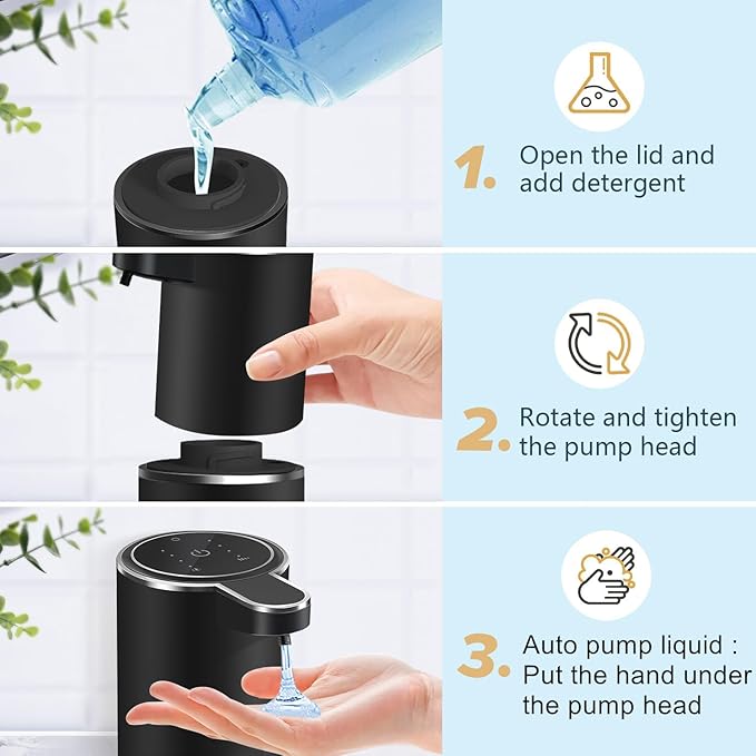 Automatic Liquid Soap Dispenser, 4 Level Adjustable Liquid Dispenser, - Image 4