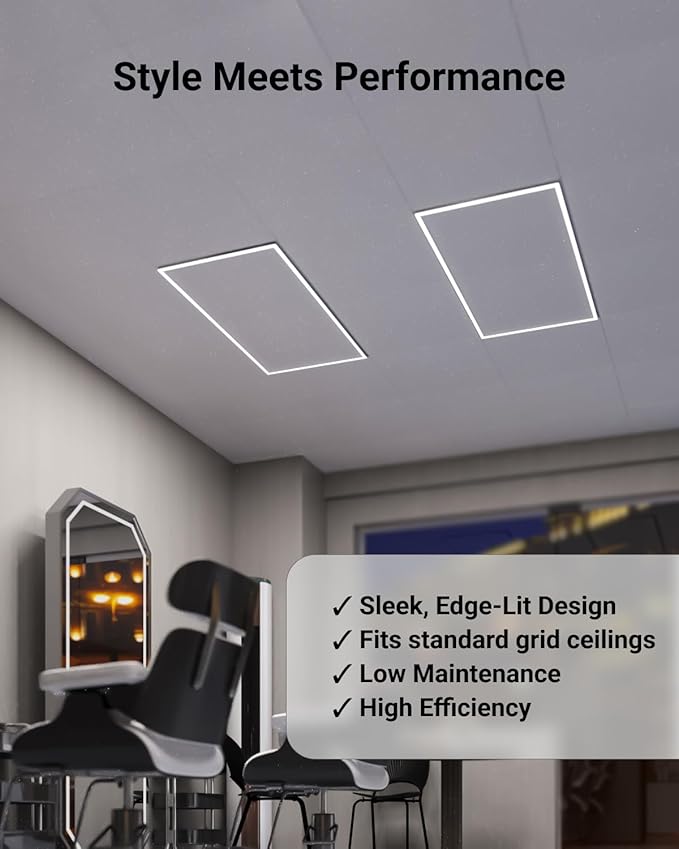 Sunco 2x4 Edge-Lit Frame LED Panel Lights, Drop Ceiling Flat Light Fixture - Image 3