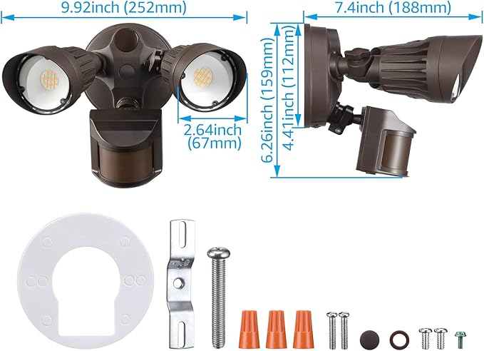 LEONLITE 3CCT LED Security Light, Motion Sensor Outdoor Lights, Dusk to Dawn - Image 7