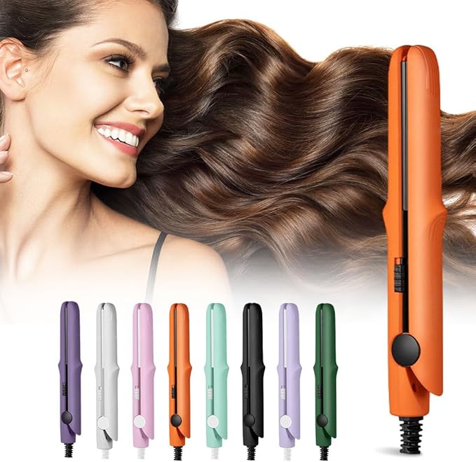 2 in 1 Mini Dual Purpose Curling Iron, 2026 New Portable Curling Wand & Flat by Fiopet