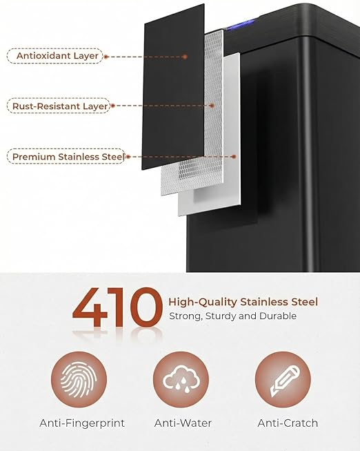 TLSUNNY 16 Gallon Motion Sensor Trash Can, Touchless Automatic Garbage Can - Image 4