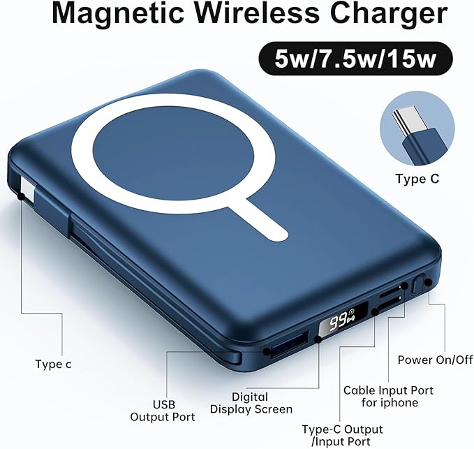 for Magsafe Portable Charger - 10000mAh Battery Pack - Image 2
