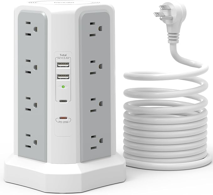 Surge Protector Power Strip by Fararaka