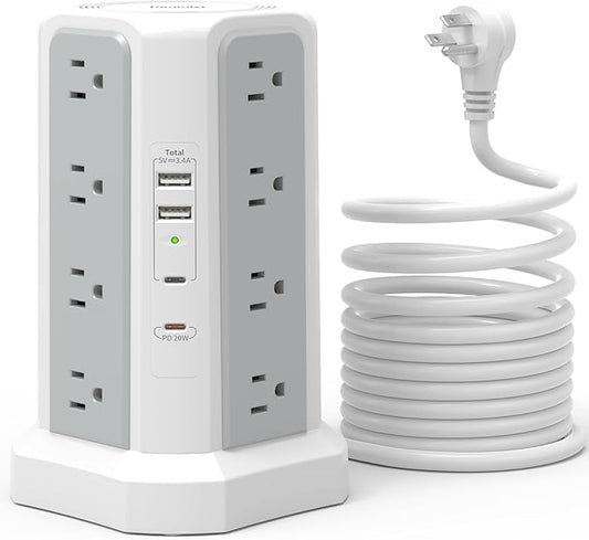 Surge Protector Power Strip by Fararaka