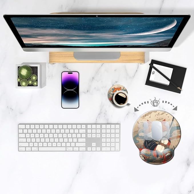 Ergonomic Mouse Pad with Wrist Support, Mouse Pad with Wrist Rest, Relieve - Image 3