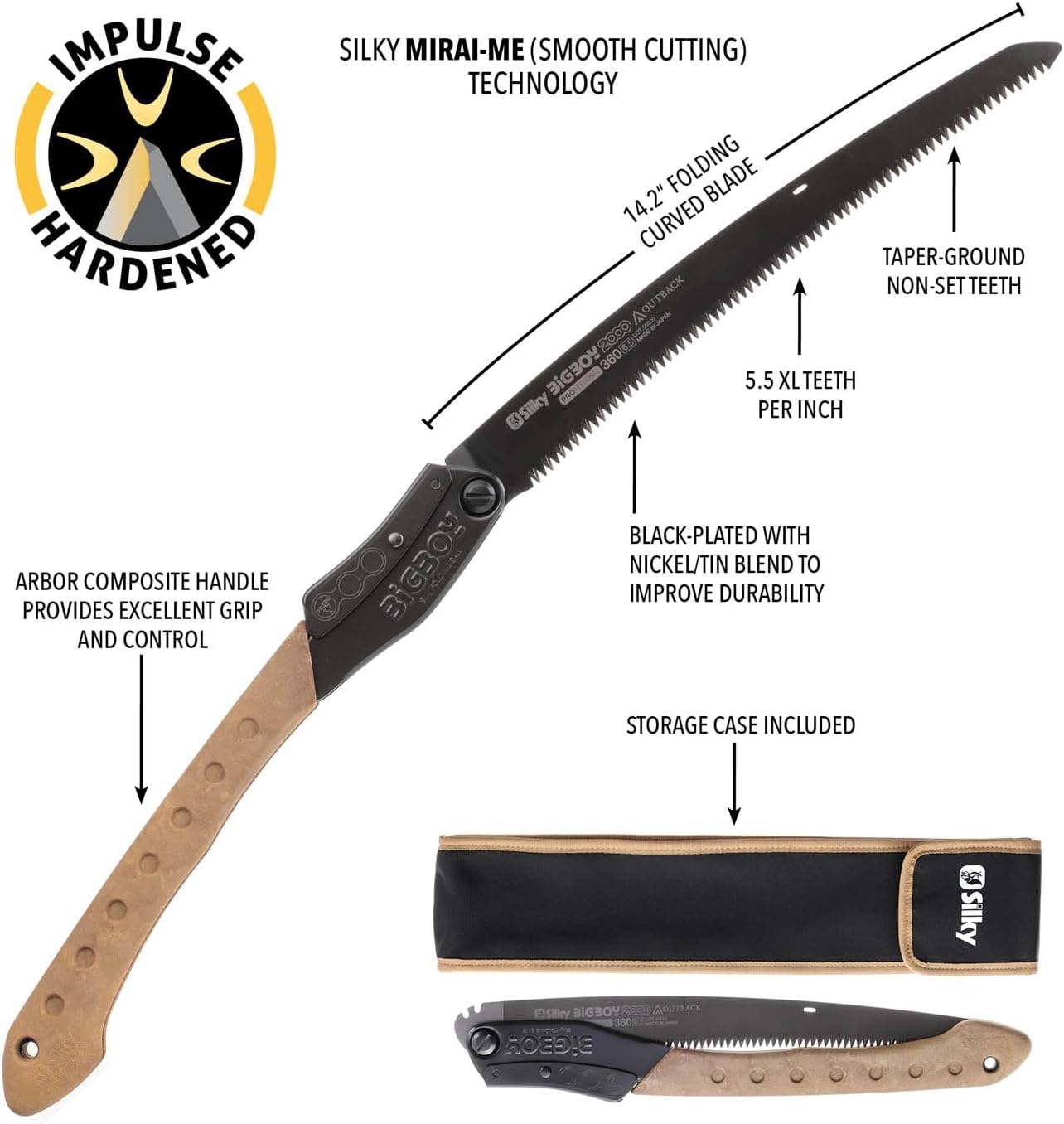 Silky Professional Bigboy 2000 Folding Saw 360mm Outback Edition (754-36)