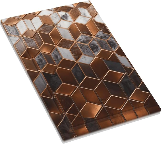 Bvtewkhz Brown Abstract Luxury Modern Geometric Cubic Marble No Device Single - Image 3