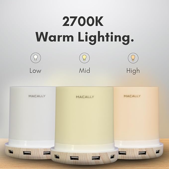 Macally Small Touch Lamps for Nightstand - Image 4