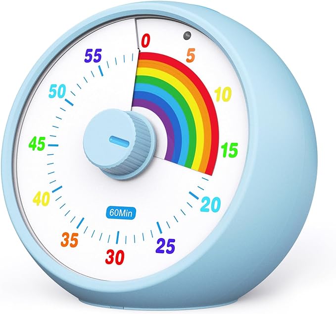 Visual Timer for Kids, 60-Minute Countdown for Classroom Office Kitchen by kieckysquirrel