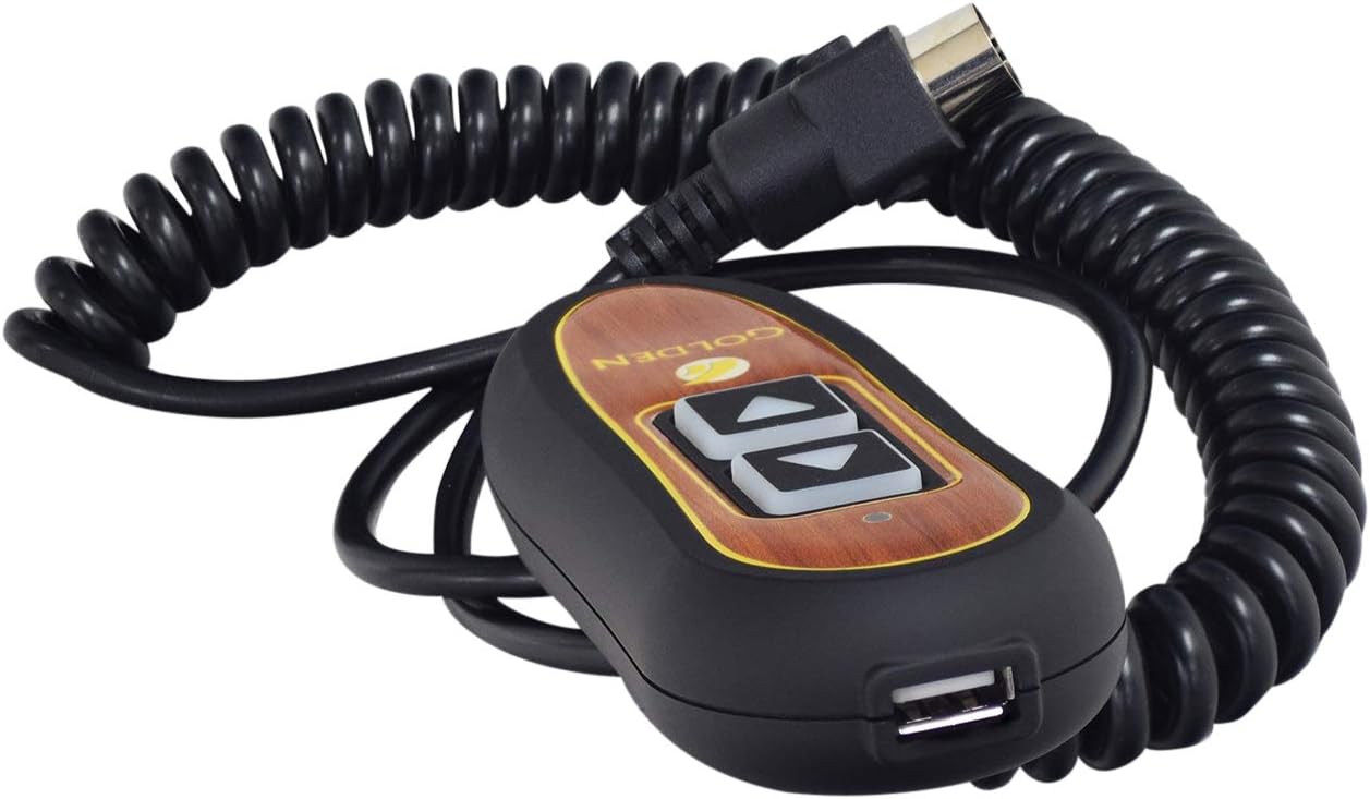 Golden Burl Hand Control Zk1200-hc 2 Button Hand Control 5 Pin (Replaces Okin and Limoss) LED Lighted