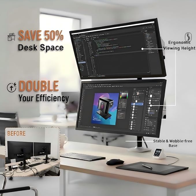 Ergounion Premium Dual Monitor Stand - Image 5