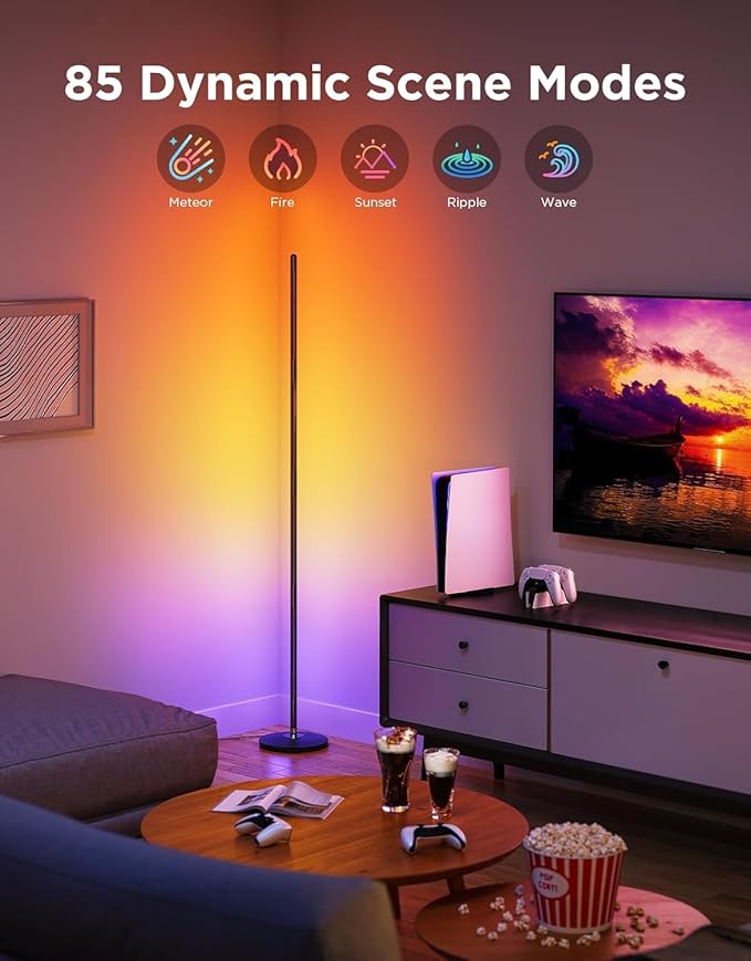 Govee RGBIC Floor Lamp Basic, LED Corner Lamp Works - Image 4