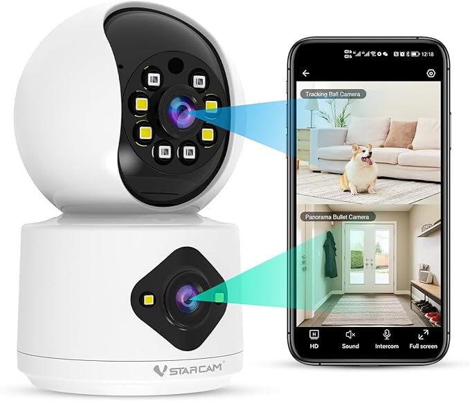 VSTARCAM 1080P Camera Dual-LensI, Pet Baby Monitor, 360° Security Camera Indoor - Image 9