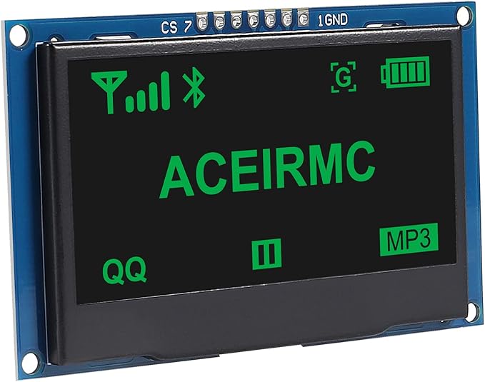 ACEIRMC 2.42 inch 128x64 OLED LCD Display Module SSD1309 7 Pin SPI/IIC I2C by ACEIRMC