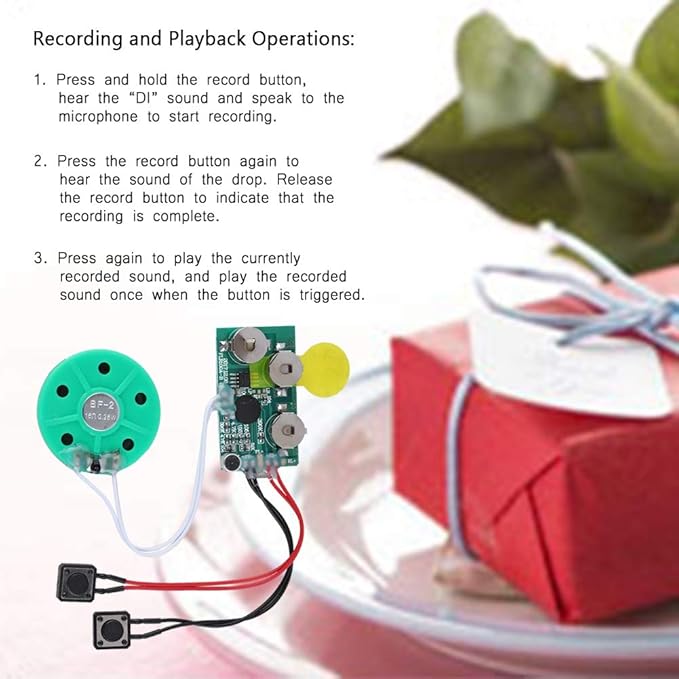fosa 4 Minutes DIY Greeting Card Chip Music Sound Voice Recording Module Device - Image 3