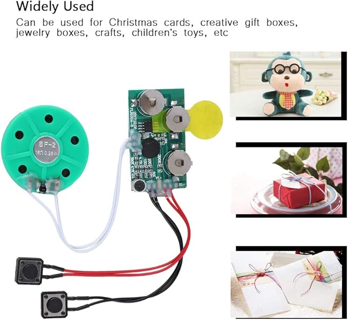 fosa 4 Minutes DIY Greeting Card Chip Music Sound Voice Recording Module Device - Image 5