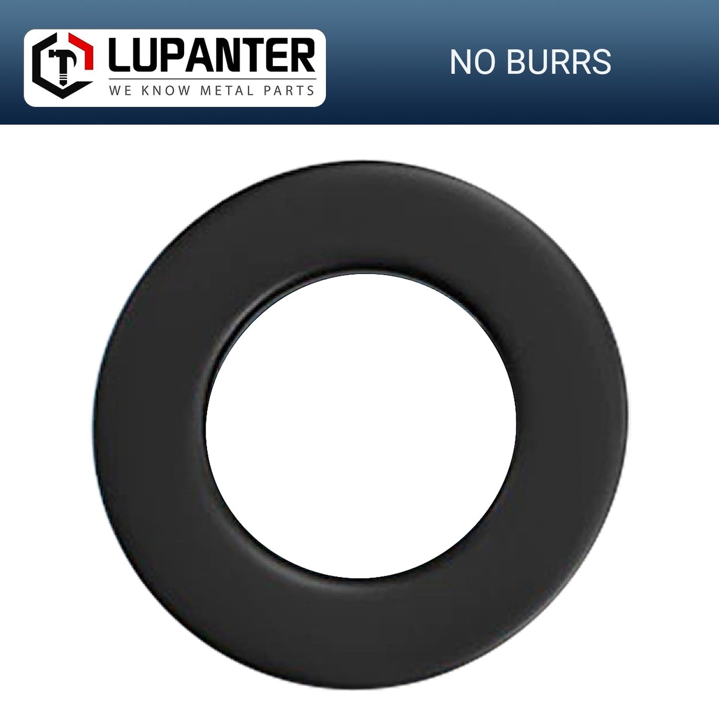 5/16" Black Flat Washers 50 Pack Made of 18-8 (304) Stainless Steel Metal Washers for Screws